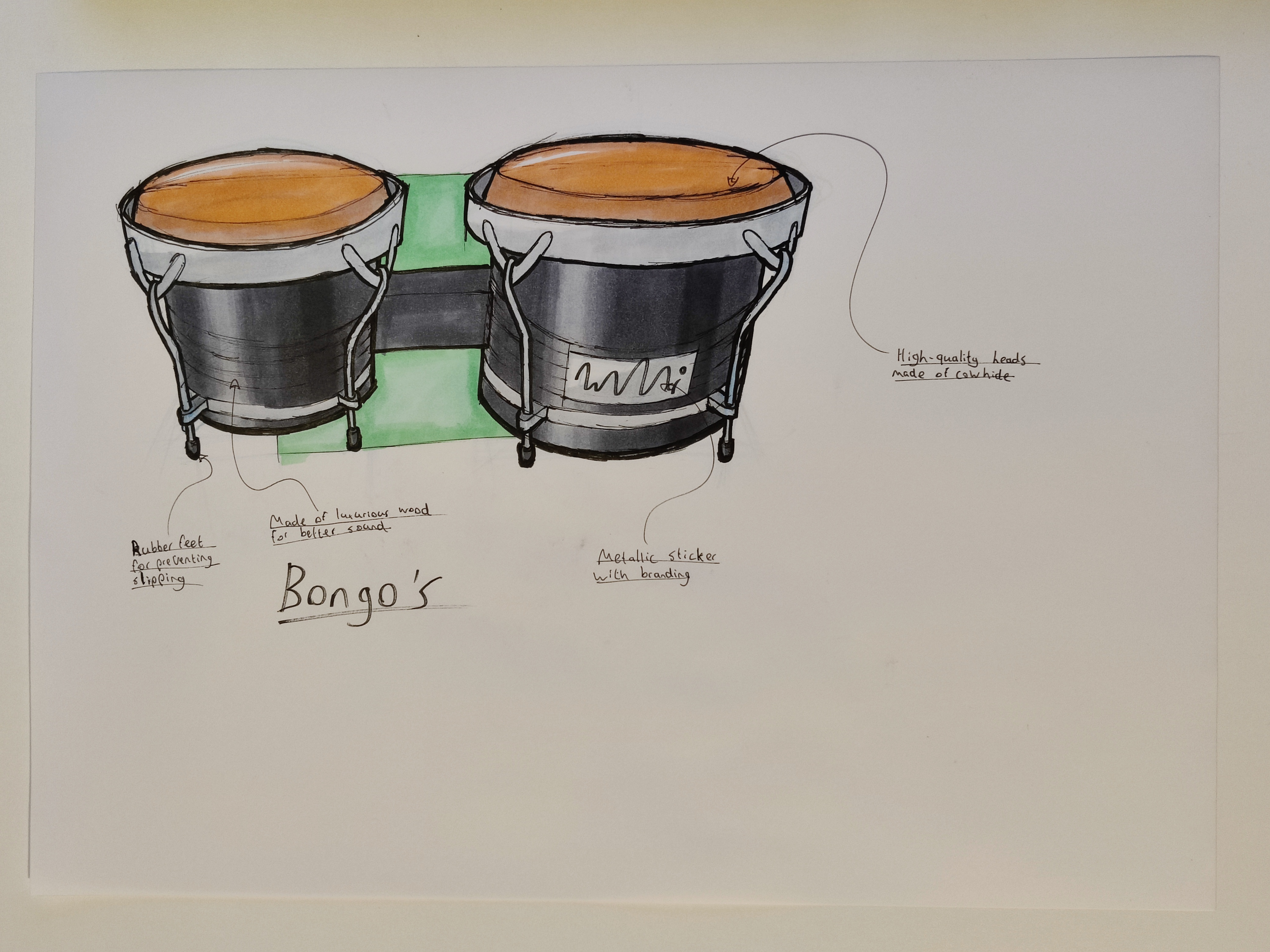 Bongo sketch (circular object)